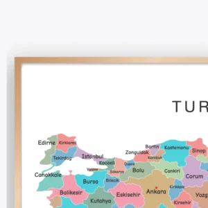 Turkey geography poster with colorful landmark illustrations