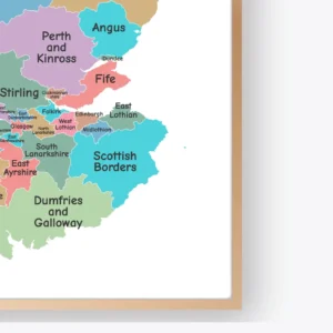 Printable Scotland map for children's educational spaces