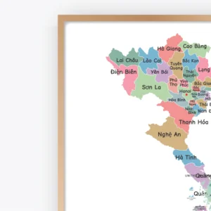 Detailed Vietnam map for classroom geography learning