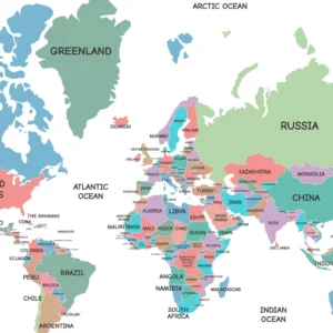 Detailed countries of the world printable map