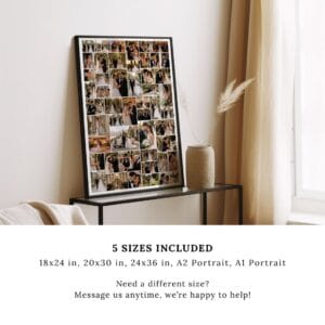 50 Photo Wedding Collage printable photo poster