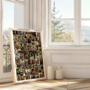 Wedding memory photo collage template