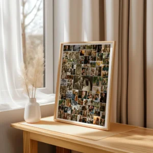 Anniversary photo grid poster in Canva