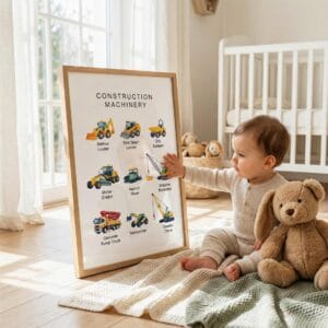 Construction Machinery Poster for homeschool learning