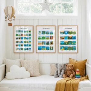 Landforms Poster Set for homeschool geography learning