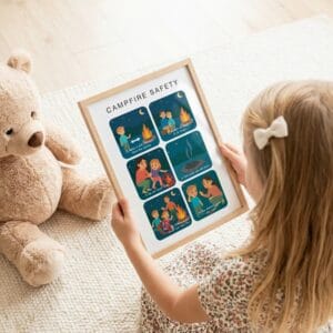 Campfire Safety Poster for classroom and homeschool learning