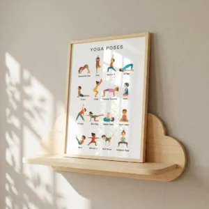 Yoga Poses Poster for mindfulness and physical wellness lessons