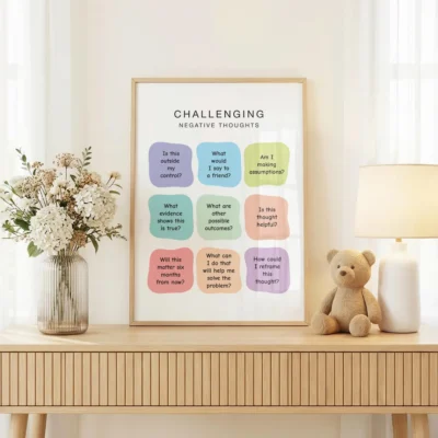 SEL reflection poster for classroom calm corners