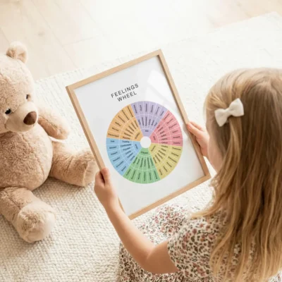 Feelings Wheel Poster for classroom emotional check-ins