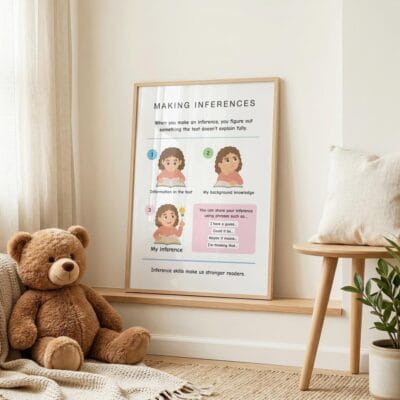 Elementary inference learning chart for classroom display