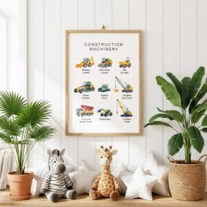 Educational truck vocabulary print for young learners
