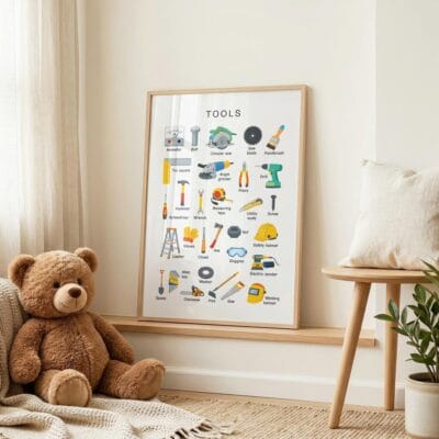Educational tool identification chart for homeschool learning