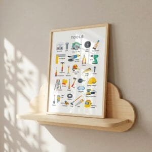 English tools vocabulary printable with clear illustrations