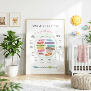 Classroom poster showing controllable and uncontrollable situations