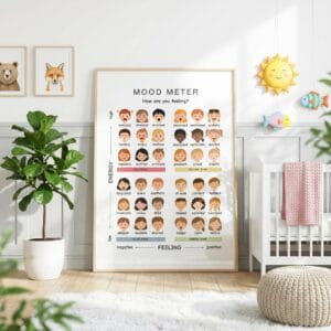 Emotional regulation chart with four feeling zones