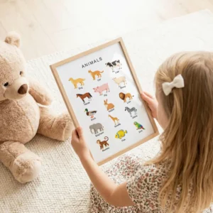 Educational animal chart for homeschool activities